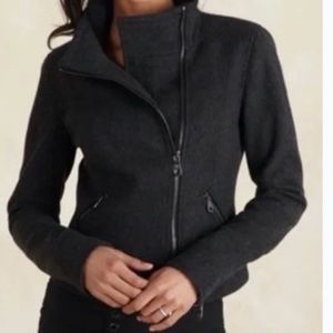 MARTIN + OSA Wool Blend Moto Jacket Dark Grey Size 4 Lined